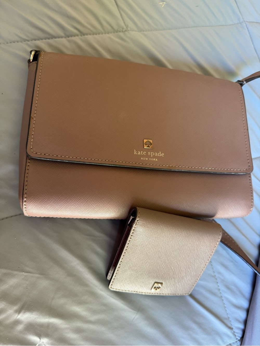 kate spade Blush Pink Crossbody Bag with Matching Wallet